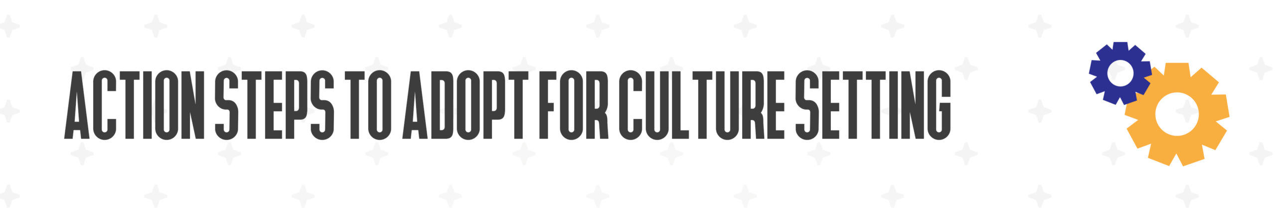 Action Steps to Adopt for Culture Setting: